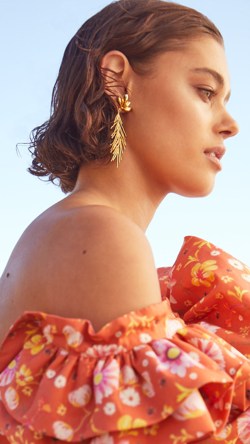 Aya Earrings in Gold Vermeil