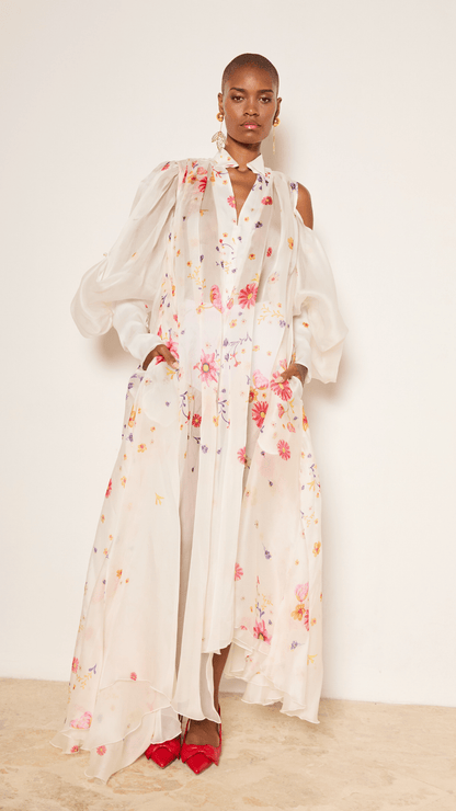 Flora Trapeze Silk Organza Gown