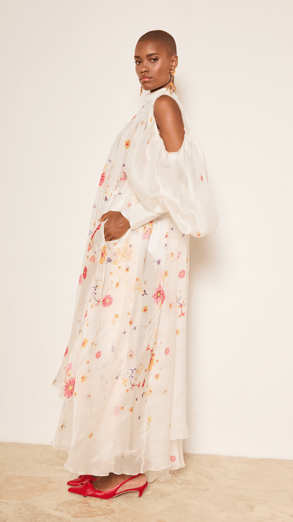 Flora Trapeze Silk Organza Gown