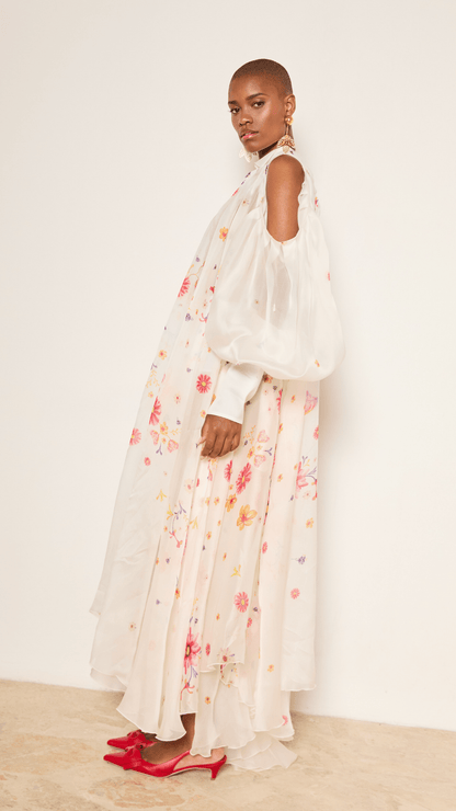 Flora Trapeze Silk Organza Gown