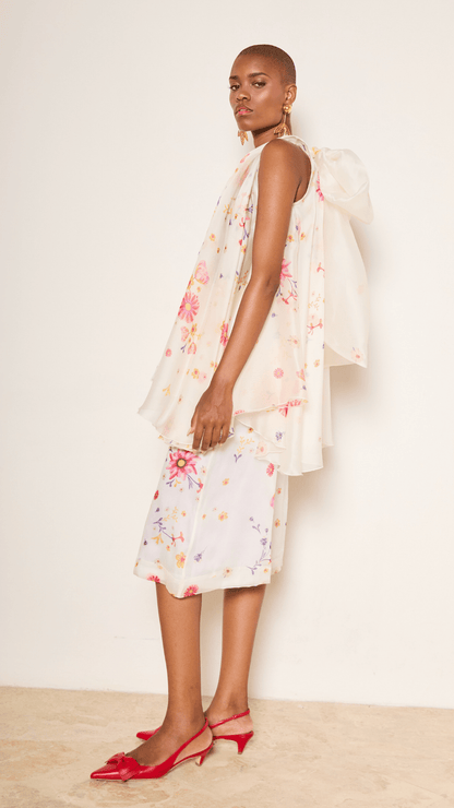 
Bow Flora Silk Organza Top 